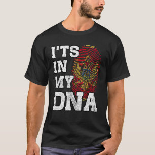 It's In My DNA Montenegrin Fingerprint Proud Monte T-Shirt