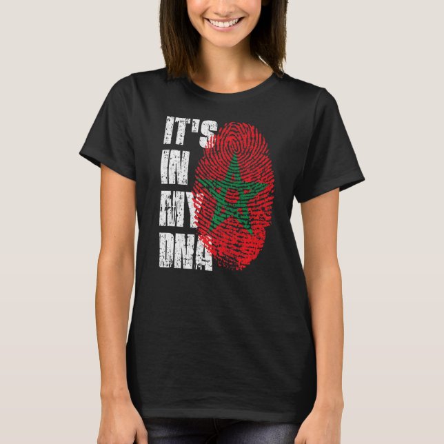 It's In My Dna Morocco Flag Moroccan T-Shirt (Front)