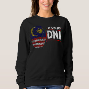 Its In My DNA National Flag Malaysian Patriotic Ma Sweatshirt