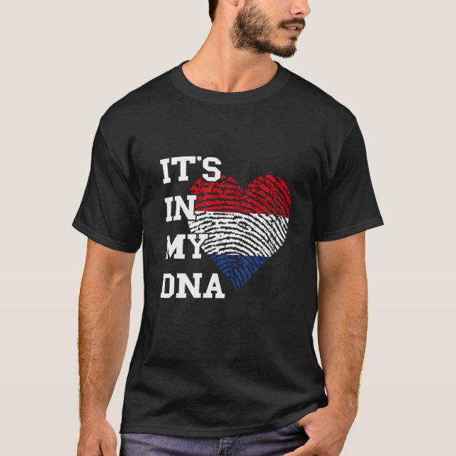 It's In My DNA Netherlands Flag Heart Dutch Flag N T-Shirt (Front)