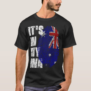 IT'S IN MY DNA New Zealand Flag Boy Girl Gift T-Shirt