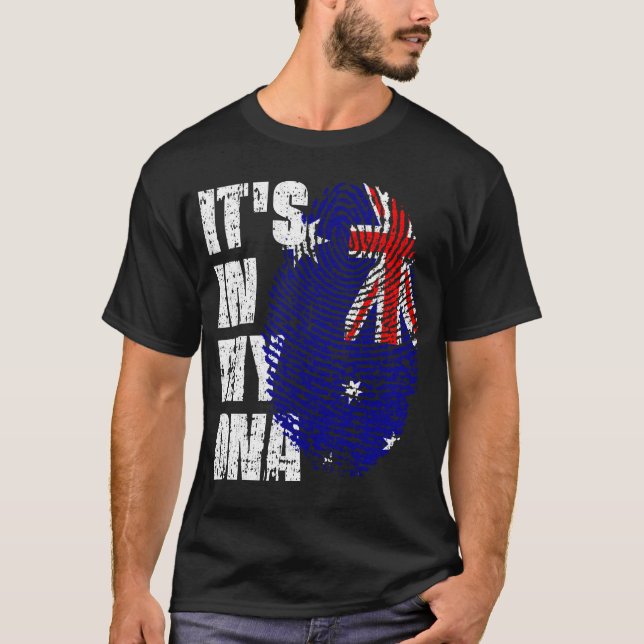 IT'S IN MY DNA New Zealand Flag Boy Girl Gift T-Shirt (Front)