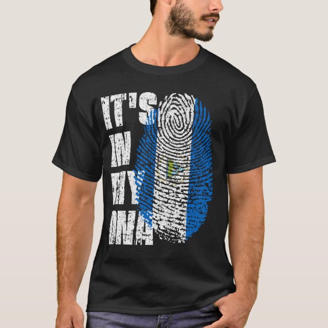 IT'S IN MY DNA Nicaragua Flag Boy Girl Gift T-Shirt (Front)