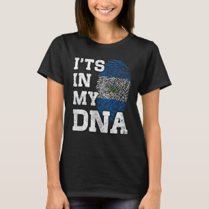 It's In My DNA Nicaraguan Fingerprint Proud Nicara T-Shirt