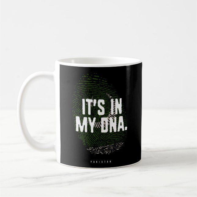 It'S In My Dna Pakistan Flag Pakistani Roots Coffee Mug (Left)
