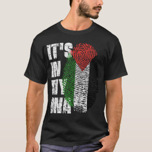 IT'S IN MY DNA Palestine Flag Boy Girl Gift T-Shirt