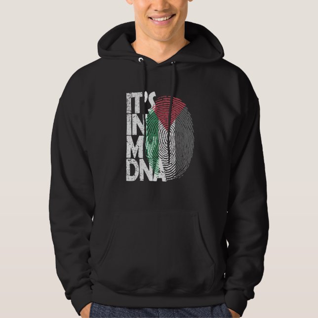 Its In My Dna Palestinian Arabic Palestine Flag Hoodie (Front)