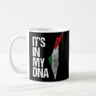 Its In My Dna Palestinian Flag And Map  Coffee Mug
