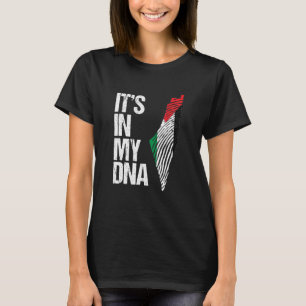 Its In My Dna Palestinian Flag And Map T-Shirt