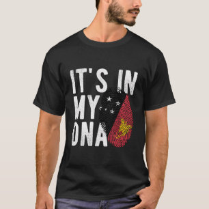 It'S In My Dna Papua New Guinea Flag Fingerprint T-Shirt