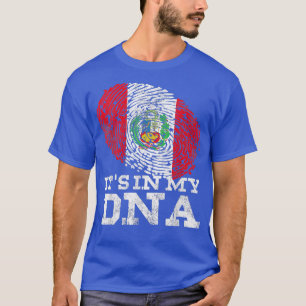 It's In My Dna Peruvian Gifts Hispanic Bandera De T-Shirt