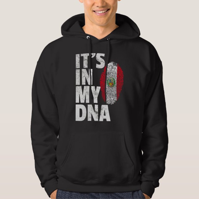 It's In My Dna Peruvian Peru Flag   Souvenir Hoodie (Front)