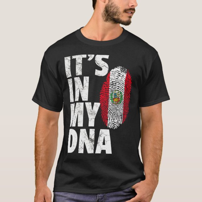 It's In My Dna Peruvian Peru Flag   Souvenir T-Shirt (Front)
