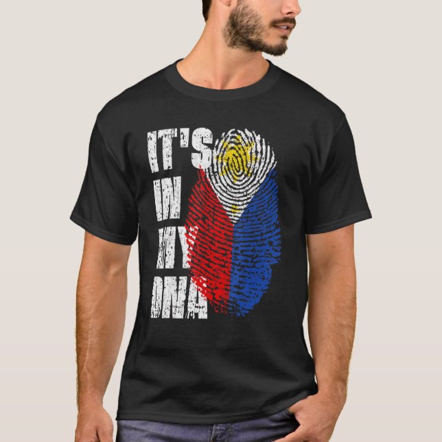 It's In My Dna Philippines Flag Filipino T-Shirt (Front)