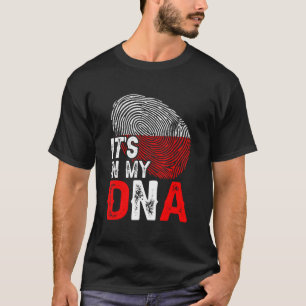 It's In My Dna Poland Flag Fingerprint Patriotic T-Shirt