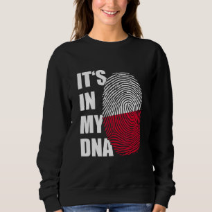 It's In My DNA Poland Roots Polska Fingerprint Pol Sweatshirt