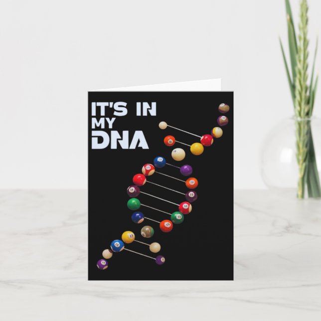 It's In My Dna Pool Players Billiards 8 Ll Lovers  Card (Front)