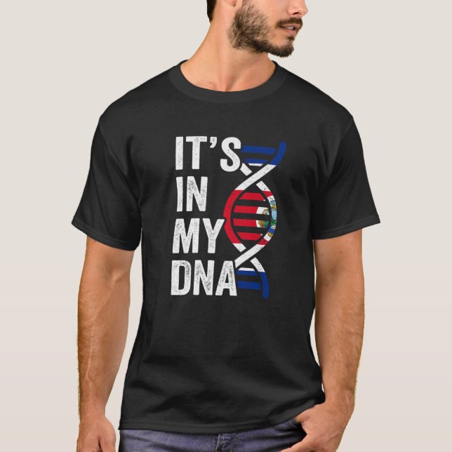 It's In My DNA Proud Costa Rican Roots - Hispanic T-Shirt (Front)