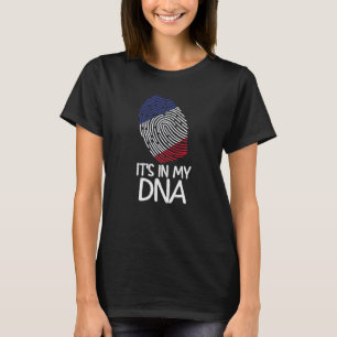 It's In My DNA Proud French Flag Fingerprint T-Shirt