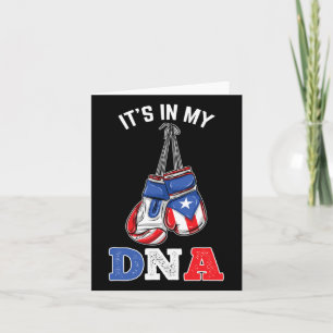 Its In My Dna Puerto Rican Boxing Card