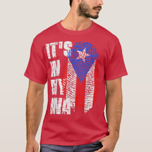 IT'S IN MY DNA Puerto Rico Flag Puerto Rican  T-Shirt