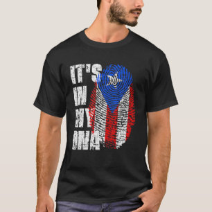 IT's IN MY DNA Puerto Rico Flag Puerto Rican T-Shirt