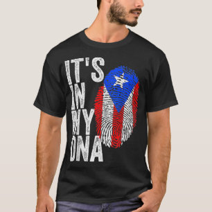 ITS IN MY DNA Puerto Rico Flag Rican Pride Men Wom T-Shirt