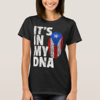 IT'S IN MY DNA Puerto Rico Rican Flag Men Women Gi