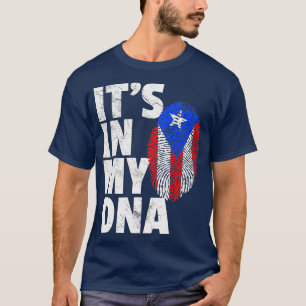 ITS IN MY DNA Puerto Rico Rican Flag Shirt Mum