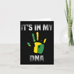 It's In My Dna Quote Jamaican Flag Jamaica For Men Card