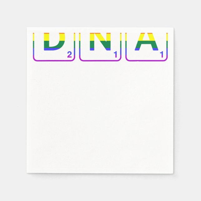 It's In My DNA Rainbow LGBT Gay  Napkin (Front)