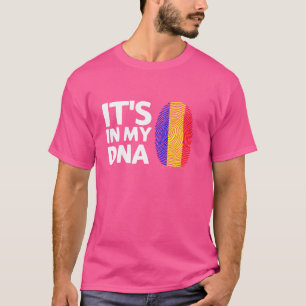 It's In My DNA Romanian Flag Fingerprint Romania T-Shirt