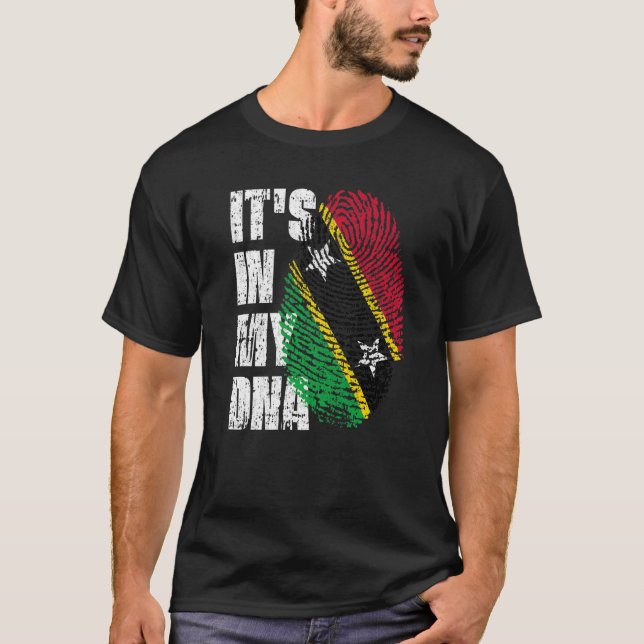 It's In My Dna Saint Kitts And Nevis Flag Kittian  T-Shirt (Front)