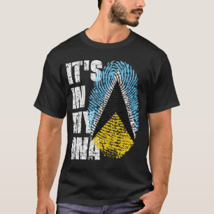 IT'S IN MY DNA Saint Lucia Flag Boy Girl Gift T-Shirt