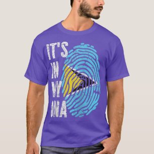 ITS IN MY DNA Saint Lucia Flag Saint Lucian Raglan T-Shirt