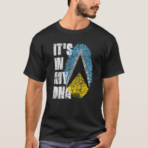 It's In My Dna Saint Lucia Flag Saint Lucian T-Shirt