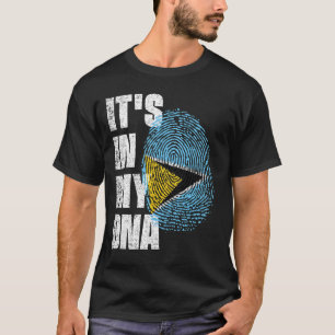 IT'S IN MY DNA Saint Lucia Flag T-Shirt
