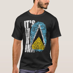 It's In My Dna Saint Lucia Graphic For Men Saint L T-Shirt