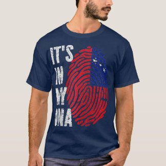 ITS IN MY DNA Samoa Flag Samoan Raglan Baseball  T-Shirt