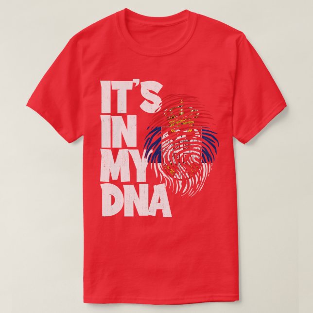 ITS IN MY DNA Serbia Flag Men Women Kids 1 T-Shirt (Design Front)