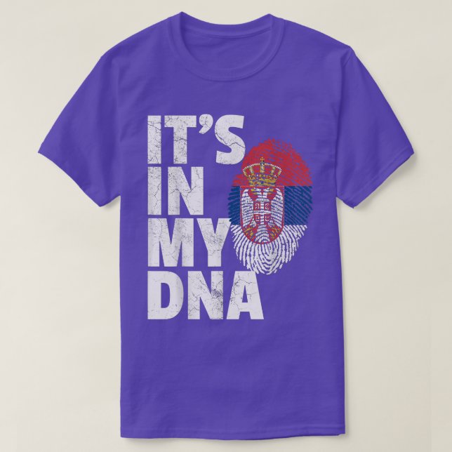 ITS IN MY DNA Serbia Serbian Flag Christmas Gift C T-Shirt (Design Front)