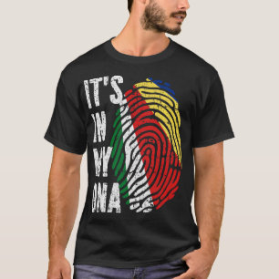 ITS IN MY DNA Seychelles Flag Men Women Kids T-Shirt