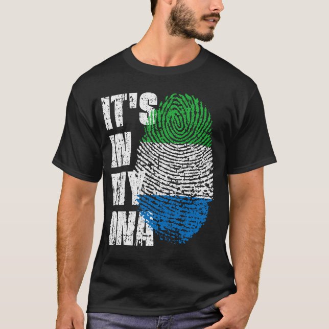 IT'S IN MY DNA Sierra Leone Flag Boy Girl Gift T-Shirt (Front)