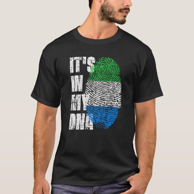 It's In My Dna Sierra Leone Flag Sierra Leonean T-Shirt (Front)