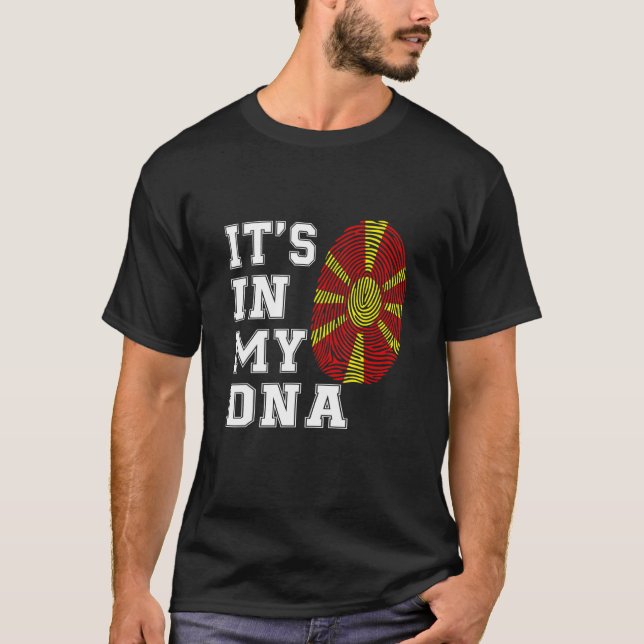 It's In My DNA Slav Proud North Macedonia Flag T-Shirt (Front)