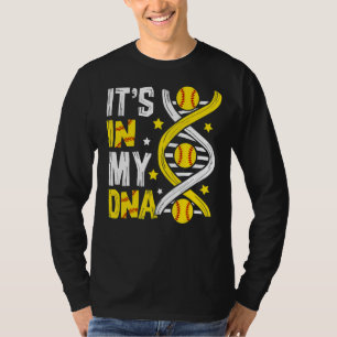 It's In My Dna Softball Sport Players Fans Team T-Shirt
