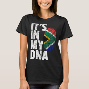 It's In My Dna South African Africa Flag T-Shirt