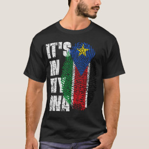 IT'S IN MY DNA South Sudan Flag Boy Girl Gift T-Shirt