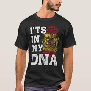 It's In My DNA Spanish Fingerprint Proud Spain Fla T-Shirt