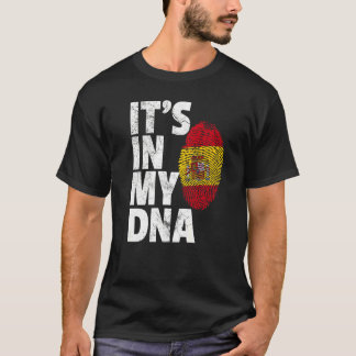 It's In My Dna Spanish Spain Flag   Men Women T-Shirt